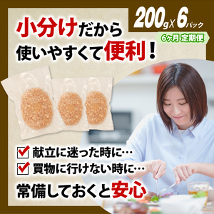 定期便 6回 ハンバーグ 1.2kg 無添加ハンバーグ ハンバーグ ハンバーグ ハンバーグ ハンバーグ ハンバーグ
