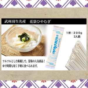 武州羽生名産 花袋ひやむぎ 10人前 明治六年創業 ひやむぎ 冷や麦 乾麺