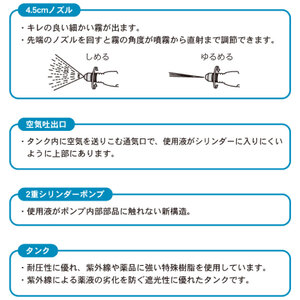 有機溶剤系用プレッシャー式噴霧器 1L 国産 高品質 霧吹き 噴霧器 染み抜き 掃除 クリーナー 清掃 薬品 1000mL フルプラ No.3170 埼玉県 羽生市