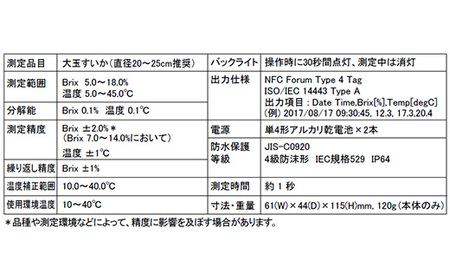 ポケット非破壊糖度計 PAL-光センサー32（大玉すいか）　【11218-0721】