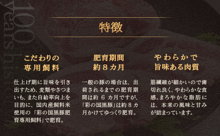 彩の国黒豚ロース 500g　【11218-0780】