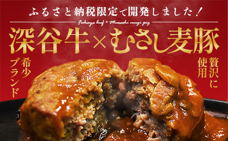 (絶品)深谷牛×むさし麦豚 贅沢ハンバーグ 140g×5個 【11218-0887】