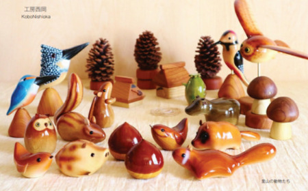 木工品【森に佇むフクロウ】　工房西岡　【11218-0581】
