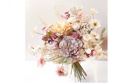 【セミオーダー】クラッチブーケ（大）　【花 お花 はな ブーケ 高級 造花 お手入れ不要 母の日 父の日 お誕生日 還暦古希 クリスマス イベント 記念日 贈り物 プレゼント ギフト フラワー アレンジ 花束 贈答品 オリジナル】