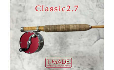 【レッド】T-MADE　Classic2.7リール　釣り リール フィッシング 渓流釣り