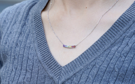 【SILVER925 製】虹色天然石のアミュレットネックレス | ネックレス プーニーズ ユーテクニック 草加市