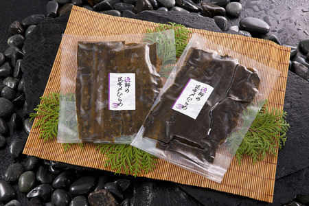 北海道産　天然ひらめ昆布〆セット(200g×2袋)