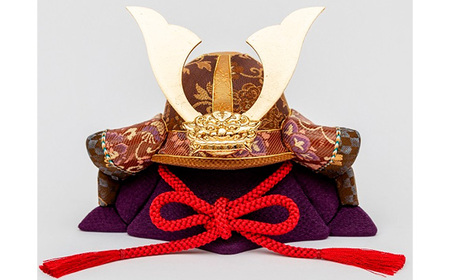 木目込み五月人形 ／ こどもの日 兜 鯉のぼり 菖蒲 飾り物 置物 コンパクト 男の子 インテリアに馴染む モダン イベント 飾り 秋田杉 麻の葉 模様 埼玉県 No.271