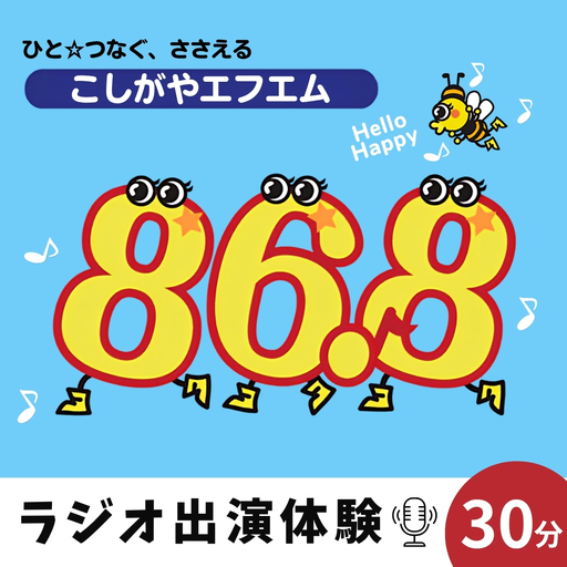 お祝い＆ありがとうメッセージをラジオでプレゼント【ラジオ出演体験】30分 ／ こしがやエフエム サプライズ演出 プロポーズ 還暦祝い お誕生日 母の日 父の日 埼玉県 No.272
