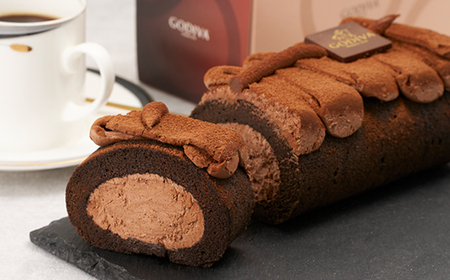 【お歳暮のし付き】ゴディバ チョコレート ロールケーキ 1本_菓子・スイーツ ケーキ _【配送不可地域:離島】【1555384】