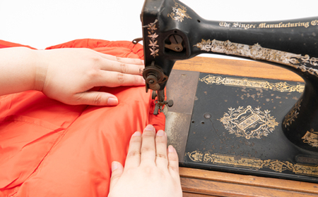 非常用羽毛コンパクト寝袋 オレンジ【1590073】