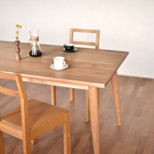 【開梱設置】ダイニングテーブル(ST-01)　クルミ　サイズオーダー　無垢　木製【配送不可地域：離島・沖縄県】【1585047】
