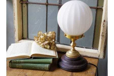 職人が1つ1つ丁寧に手作り！アンティーク調テーブルランプＤ