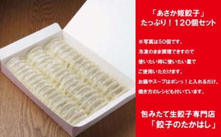 生餃子専門店　餃子たかはしの「あさか姫餃子」たっぷり120個セット