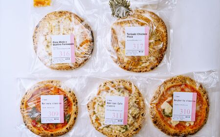 生地に感動 ごほうび ピザ 5枚セット マルゲリータ アメリカンカフェ クワトロフォルマッジ マリナーラ 照り焼きチキン｜ ピザ