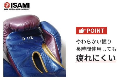 ボクサー エナメルグローブ（マジックテープ式） 10oz 緑×青 IBX-120