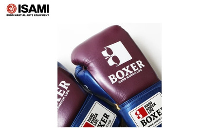 ボクサー エナメルグローブ（マジックテープ式） 10oz 緑×青 IBX-120