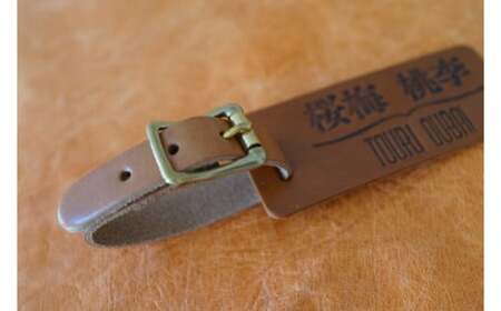 レザー刻印 ネームプレート ローマ字＋漢字 (ナチュラル/中サイズ) | レザー ぬくもり刻印