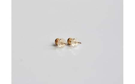 ピアス 四角 ホワイト K18 七宝 | ピアス アクセサリー Kenichi Kondo