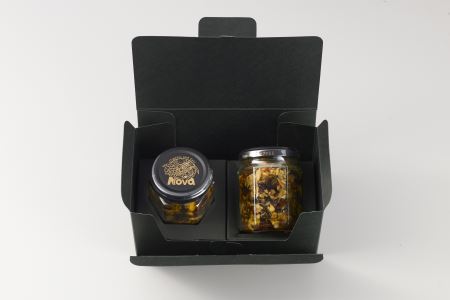 ノヴァの有機オリーブの宝石100ｇ（瓶詰）２個セット【ご褒美 手土産 プレゼント ギフト 】