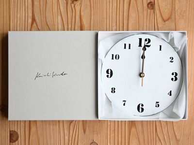 時計 壁掛け時計 七宝文字盤M (白地に黒文字) | 壁掛 インテリア