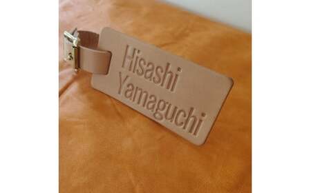 レザー刻印 ゴルフ用 ネームプレート (ナチュラル) | レザー ネームプレート ぬくもり刻印