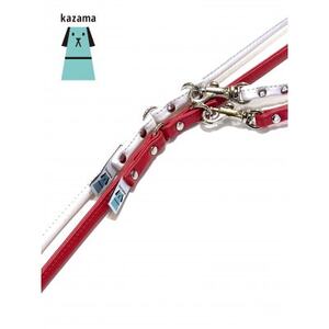 丸めリード【Sサイズ】ホワイト(本革製)kazama standard【1403877】