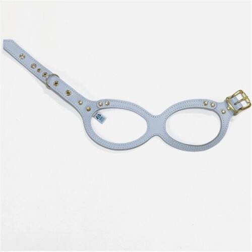 メガネハーネス【Mサイズ】サムシングブルー ゴールド金具(本革製) kazama premium【1641414】