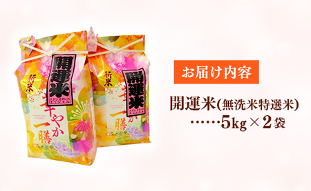 【無洗米】令和6年産 開運米（特選米）幸手産 - コシヒカリ 5kg×2袋 10㎏ 福祉 応援 安心 安全 埼玉県 幸手市 幸手市産【価格変更】