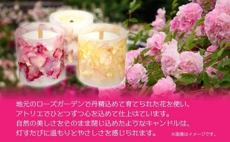 mmjuca ローズガーデンキャンドル バラ 薔薇 花 お花 キャンドル ろうそく ロウソク インテリア 癒し リラックス 花びら 華やか 色鮮やか フラワーキャンドル お取り寄せ 送料無料 埼玉県 日高市