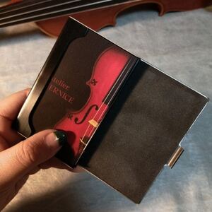 イタリア・クレモナで修行したバイオリン職人が作る木の名刺ケース【ピンクゴールド】【1382034】