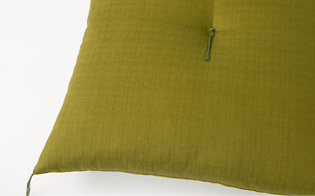 綿ふとん職人が手掛ける綿100%座布団【銘仙判】55cm×59cm【抹茶色】【1401283】