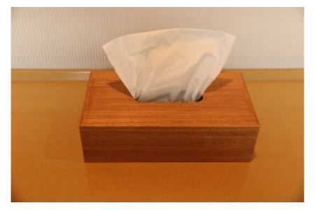 熟練桐たんす職人が手作りした桐のティッシュカバー＜オイル塗装