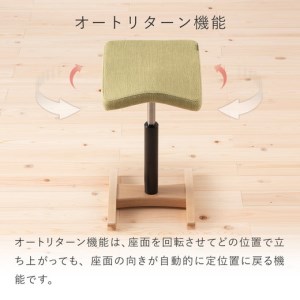 腰痛対策椅子 バランス シナジー（カバー付き）【織柄ブルー(ネイビー