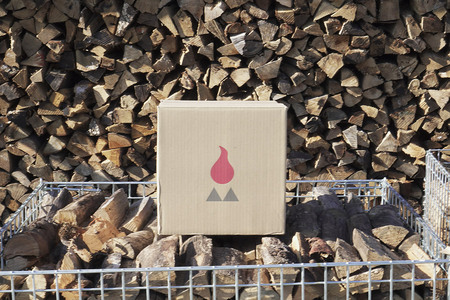 マキヲタ 広葉樹ミックス キャンプ薪 30cm 1箱14kg (束薪2朿分)