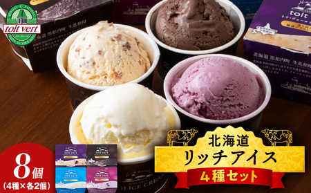 リッチアイスクリーム 8個セット（100ml）【 4種 × 各2個】