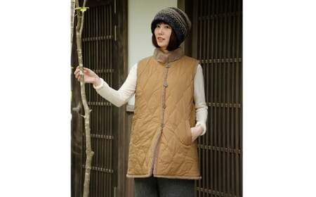 「メリノン」ロングベスト　M サイズ【洗濯機で丸洗い可！】