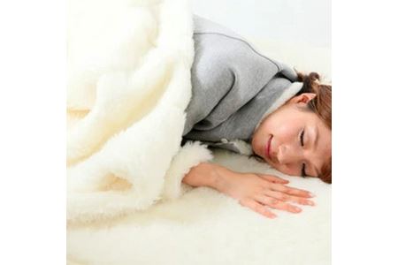 【令和7年12月1日より寄附金額を見直しました】メリノン「ひつじ掛毛布」セミダブル カラー:アイボリー
