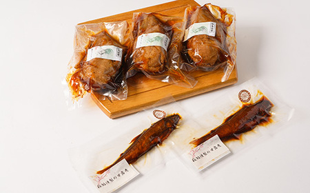桜鮎の燻製甘露煮2尾と特製鶏チャーシュー3個セット【配送不可地域：離島】【1211190】