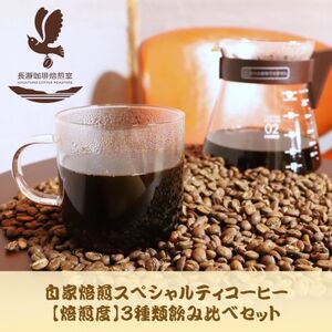 自家焙煎スペシャルティコーヒー(豆)【焙煎度】3種飲み比べセット100g×3袋【1392608】 8,400円