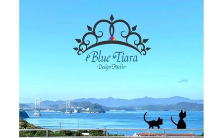 ブルーとティアラのオーナメント（A）ブルーとティアラ インテリア 置物 ガーデンオーナメント 黒猫 猫柄 猫好き 窓辺 ニッチ 可愛い 錆びない アルミ製 玄関アプローチ 猫の置物 