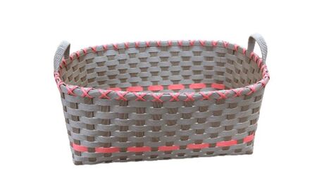 カゴ エコ クラフトテープ ハンドメイド 収納 5点セット 小物 雑貨 インテリア 収納ボックス 手作業 片づけ 小物の整理 おもちゃ箱 小物入れ おもちゃ入れ 机上整理 卓上整理