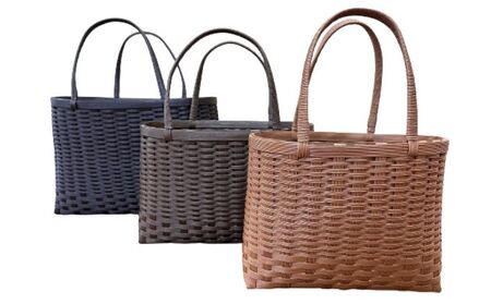 バック エコ クラフトテープ ハンドメイド 秋色 3点セット トートバック 色違い 手作業 お出掛け 買い物 普段使い おしゃれ 小物 ファッション小物 茶色 こげ茶 ブラウン 黒