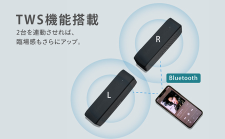 FUNLOGY Portable / ポータブルスピーカー　2個セット　ブラック　スピーカー Bluetooth 高音質 小型 ポータブル ワイヤレス ライブ鑑賞 千葉市 千葉県