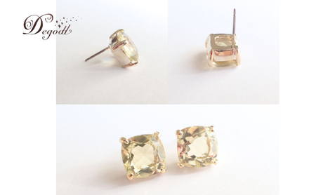 Degodd デゴッド　ＣANDYピアス　レモンクオーツ  ピアス　天然石アクセサリー　アクセサリー　レディースアクセサリー　ジュエリー　ニッケルフリー　おしゃれ　ギフト　プレゼント　高見えアクセ　ゴールドカラー