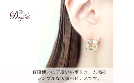 Degodd デゴッド　ＣANDYピアス　レモンクオーツ  ピアス　天然石アクセサリー　アクセサリー　レディースアクセサリー　ジュエリー　ニッケルフリー　おしゃれ　ギフト　プレゼント　高見えアクセ　ゴールドカラー