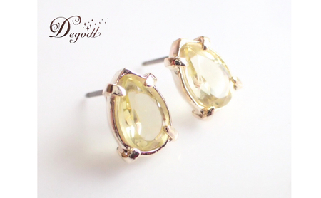 Degodd デゴッド　レモンクオーツ　ドロップピアス 　レディースアクセサリー　ピアス　天然石アクセサリー　天然石ピアス　アクセサリー　ギフト