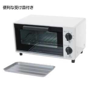 ホームコーディ 温調式オーブントースター ブラック 家電