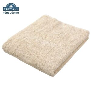 ホームコーディ 肌ざわりが選べるカラータオル バスタオル しっかり ベージュ×2