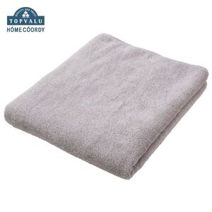 ホームコーディ 肌ざわりが選べるカラータオル バスタオル やわらか グレージュ×2